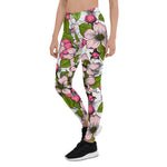 Mother's Day Gift, Mother's Day Leggings Apple Blossoms Wild Flower and Bees Women's Leggings