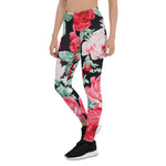 Mother's Day Gift, Mother's Day Leggings Beautiful Red Roses Garden Vintage Women's Leggings