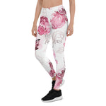 Mother's Day Gift, Mother's Day Leggings Blush Pink Romantic Watercolor Roses Women's Leggings