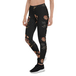 Mother's Day Gift, Mother's Day Leggings Classic Embroidery Vintage buds of Roses Women's Leggings