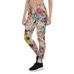 Mother's Day Gift, Mother's Day Leggings Colorful Vintage Floral Tissue Women's Leggings