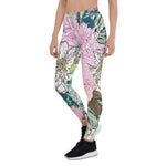 Mother's Day Gift, Mother's Day Leggings Cute Girly Blush Pink and White Floral Women's Leggings