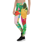 Mother's Day Gift, Mother's Day Leggings Cute Watercolor Red & Yellow Floral Biscay Women's Leggings