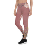 Mother's Day Gift, Mother's Day Leggings Dusty Rose Blush Pink Watercolor Floral Elegant Women's Leggings
