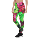 Mother's Day Gift, Mother's Day Leggings Elegant Pink Floral Flowers Women's Leggings