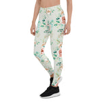 Mother's Day Gift, Mother's Day Leggings Floral Pattern Rose Pink Garden Women's Leggings
