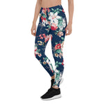 Mother's Day Gift, Mother's Day Leggings Floral pattern with roses and small flowers with vintage flower Women's Leggings