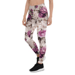 Mother's Day Gift, Mother's Day Leggings Floral Pattern with Roses on Light Women's Leggings