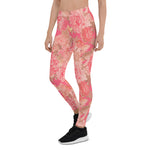 Mother's Day Gift, Mother's Day Leggings Garden flowers pink peoni and Chick Women's Leggings