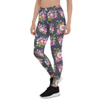 Mother's Day Gift, Mother's Day Leggings Pink & Purple Peonies Floral Women's Leggings