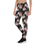 Mother's Day Gift, Mother's Day Leggings Pink Roses Bouquet Flower Women's Leggings