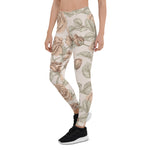 Mother's Day Gift, Mother's Day Leggings Roses Flowers Colored Vintage Flower Women's Leggings