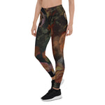 Mother's Day Gift, Mother's Day Leggings Roses In Fall Vintage Colors Botanical Garden Women's Leggings