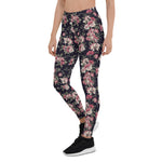 Mother's Day Gift, Mother's Day Leggings Seamless floral pattern with roses, watercolor Women's Leggings
