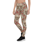Mother's Day Gift, Mother's Day Leggings Skulls and Roses Flowers Women's Leggings