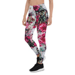 Mother's Day Gift, Mother's Day Leggings Victorian Rose Floral Pink Women's Leggings