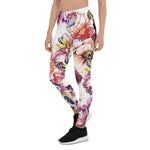 Mother's Day Gift, Mother's Day Leggings Vintage Pink Coral Elegant Roses Floral Women's Leggings