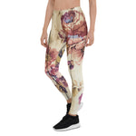 Mother's Day Gift, Mother's Day Leggings Vintage Pink Roses on Wood Women's Leggings