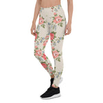 Mother's Day Gift, Mother's Day Leggings Vintage Red Rose Blue Bells Women's Leggings