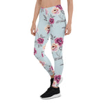 Mother's Day Gift, Mother's Day Leggings Violet and yellow Flowers with Leaves Women's Leggings