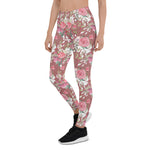 Mother's Day Gift, Mother's Day Leggings Watercolor Pink Floral Rose Women's Leggings