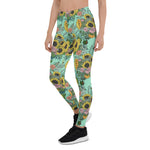 Mother's Day Gift, Mother's Day Leggings Yellow Sunflowers and Pink Roses Flower Women's Leggings