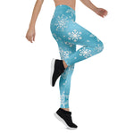 Scotstee Shop - Blue snowflake pattern Holiday Women's Christmas leggings