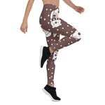 Scotstee Shop - Brown Cute Snow Polar Bear Pattern Bear Lover Women's Christmas Leggings