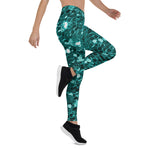 Scotstee Shop - Chic Teal Faux Glitter Women's Christmas Leggings