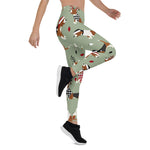 Scotstee Shop - Christmas Beagles Green Dog Lover Gift Christmas Women's Leggings