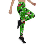 Scotstee Shop - Christmas Border Collie Green Gift Xmas Women's Leggings