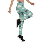 Scotstee Shop - Handdrawn Polar Bears Evergreen Trees In The Snow Halloween Women's Leggings