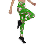 Scotstee Shop - Christmas Ferret Pattern Green Xmas Women's Leggings