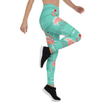 Scotstee Shop - Christmas Flamingo Stripe Gift Christmas Women's Leggings