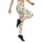 Scotstee Shop - Holiday Holly Red Berry Christmas Pattern Halloween Women's Leggings