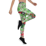 Scotstee Shop - Holiday Vintage Red Truck Merry Christmas Plaid Halloween Women's Leggings
