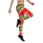 Scotstee Shop - Christmas Knit in Colors of Red and Green Funny Xmas Women's Leggings
