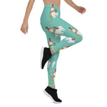 Scotstee Shop - Christmas Llama Teal Gift Xmas Women's Leggings