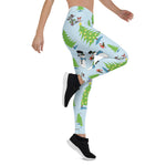 Scotstee Shop - Christmas Penguin ice skating and Bear Fisherman Snowman Xmas Holiday Women's Leggings