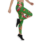 Scotstee Shop - Lovely Christmas Sloth pattern Green Halloween Women's Leggings