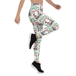 Scotstee Shop - Meowy Catmas Christmas Kitty Cat Red Nose Reindeer Halloween Women's Leggings