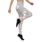 Scotstee Shop - Modern Festive Christmas Holiday Bunny Rabbit Grey Halloween Women's Leggings