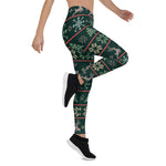 Scotstee Shop - Modern Nordic Knit Pattern Fun Ugly Sweater Green Halloween Women's Leggings