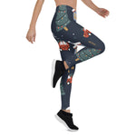 Scotstee Shop - Christmas Seamless Pattern with Christmas Tree Car Women Christmas Leggings