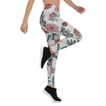 Mother's Day Gift, Mother's Day Leggings Christmas Roses Berries Floral Women's Leggings