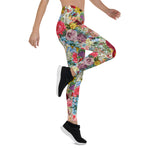 Mother's Day Gift, Mother's Day Leggings Colorful Vintage Floral Tissue Women's Leggings