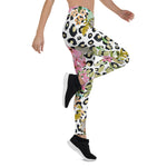 Mother's Day Gift, Mother's Day Leggings Elegant leopard print and floral Women's Leggings