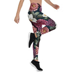 Mother's Day Gift, Mother's Day Leggings Floral Pattern Gadern Flower Women's Leggings
