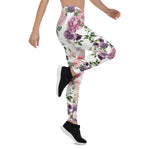 Mother's Day Gift, Mother's Day Leggings Floral pattern with Roses Gadern Watercolor Women's Leggings