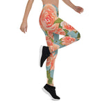 Mother's Day Gift, Mother's Day Leggings Floral Rose Gadern Women's Leggings